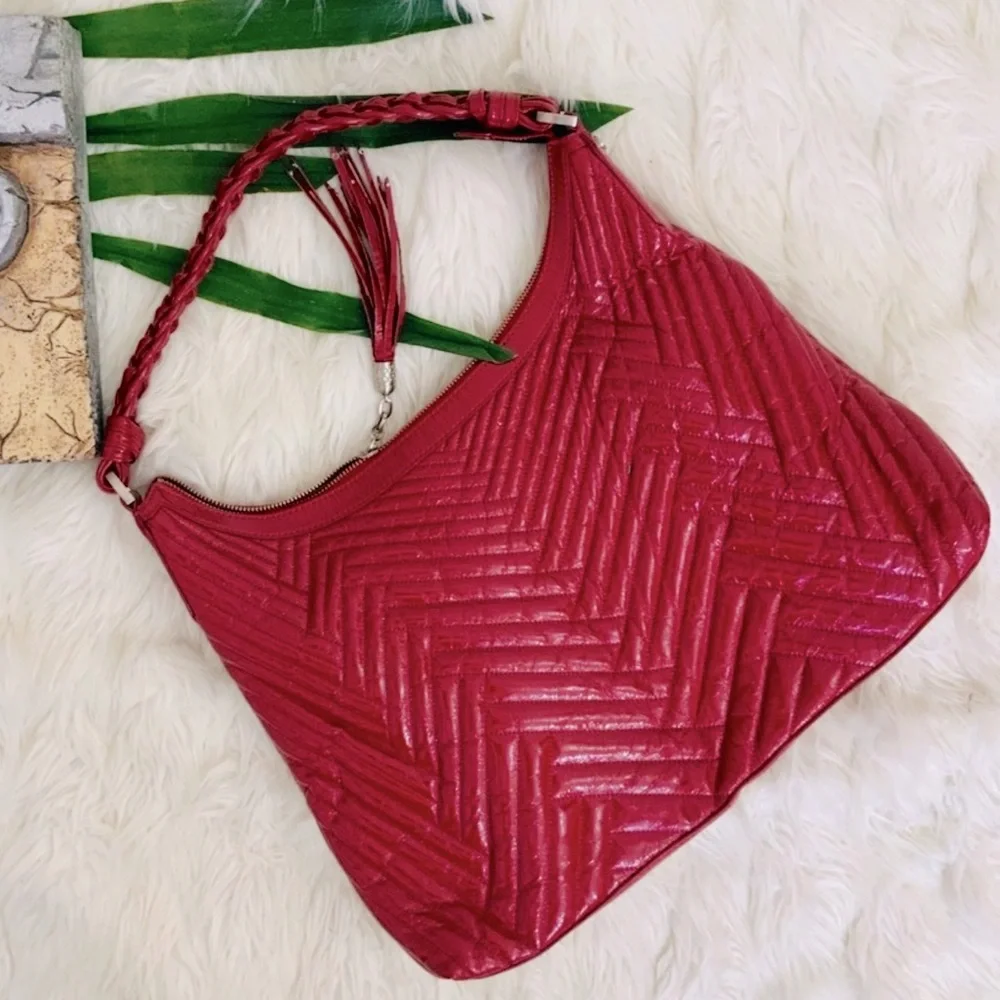Cole Haan Genevieve Quilted Patent Leather Hobo